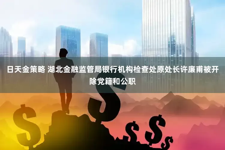 日天金策略 湖北金融监管局银行机构检查处原处长许廉甫被开除党籍和公职
